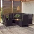 Set mobilier relaxare grădină 4 piese cu perne poliratan negru GartenMobel Dekor