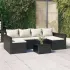 Set șezlonguri de grădină, 2 piese, cu perne, negru, poliratan  GartenMobel Dekor