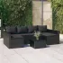 Set șezlonguri de grădină, 2 piese, cu perne, negru, poliratan  GartenMobel Dekor