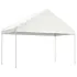 Foișor cu acoperiș, alb, 4,08x2,23x3,22 m, polietilenă GartenMobel Dekor