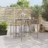 Masă de bar cu blat din sticlă, gri, 180x70x110 cm, poliratan GartenMobel Dekor