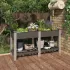 Strat înălțat de grădină cu raft, gri, 120x50x75 cm, WPC GartenMobel Dekor