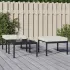 Taburete de grădină cu perne gri, 2 buc., 60x60x35 cm, oțel GartenMobel Dekor