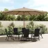 Umbrelă de soare de grădină stâlp din lemn gri taupe 400x273 cm GartenMobel Dekor