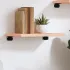 Raft de perete maro închis 40x20x2 cm lemn masiv stejar tratat GartenMobel Dekor