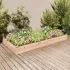 Strat grădină înălțat cu căptușeală maro 240x120x25cm lemn brad GartenMobel Dekor