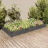 Strat grădină înălțat cu căptușeală gri 120x45x25 cm lemn brad GartenMobel Dekor