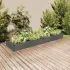 Strat grădină înălțat cu căptușeală gri 120x45x25 cm lemn brad GartenMobel Dekor
