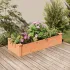 Strat grădină înălțat cu căptușeală maro 240x60x25 cm lemn brad GartenMobel Dekor