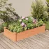 Strat grădină înălțat cu căptușeală maro 240x60x25 cm lemn brad GartenMobel Dekor