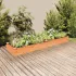 Strat grădină înălțat cu căptușeală maro 240x60x25 cm lemn brad GartenMobel Dekor