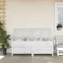 Ladă depozitare de grădină alb 150x50x56,5 cm lemn masiv brad GartenMobel Dekor