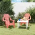 Scaune grădină de copii 2 buc. roz 37x34x44 cm PP aspect lemn GartenMobel Dekor