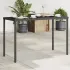 Masă de grădină cu blat din sticlă gri, 115x54x74cm, poliratan GartenMobel Dekor