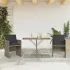Set bistro de grădină cu perne, 3 piese, gri, poliratan GartenMobel Dekor