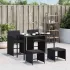 Set mobilier de grădină cu perne, 5 piese, negru, poliratan GartenMobel Dekor