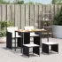 Set mobilier de grădină cu perne, 5 piese, gri, poliratan GartenMobel Dekor