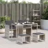 Set mobilier de grădină cu perne, 5 piese, negru, poliratan GartenMobel Dekor