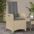 Scaune de grădină rabatabile cu perne, 2 buc. mix bej poliratan GartenMobel Dekor