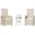 Set bistro cu perne, 3 piese, negru, poliratan GartenMobel Dekor