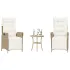 Set bistro cu perne, 3 piese, negru, poliratan GartenMobel Dekor