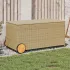 Ladă depozitare de grădină cu roți, gri, 190 L, poliratan GartenMobel Dekor