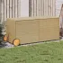 Ladă depozitare de grădină cu roți, maro, 283 L, poliratan GartenMobel Dekor