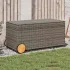 Ladă depozitare de grădină cu roți, gri, 190 L, poliratan GartenMobel Dekor