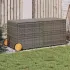 Ladă depozitare de grădină cu roți, gri, 190 L, poliratan GartenMobel Dekor