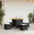 Set mobilier de grădină cu perne, 5 piese, gri, poliratan GartenMobel Dekor