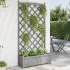 Jardinieră cu spalier, gri, lemn masiv de brad GartenMobel Dekor