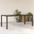 Masă de grădină cu blat din sticlă gri, 190x90x75 cm, poliratan GartenMobel Dekor