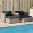 Set mobilier de grădină cu perne, 5 piese,poliratan/lemn acacia GartenMobel Dekor