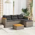 Set mobilier de grădină cu perne, 3 piese, negru, poliratan GartenMobel Dekor
