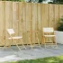 Set de bistro pliabil, 3 piese, cu perne alb crem, bambus GartenMobel Dekor