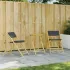 Set de bistro pliabil, 3 piese, cu perne alb crem, bambus GartenMobel Dekor