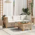 Canapea de grădină cu perne, cu 3 locuri, gri, poliratan GartenMobel Dekor