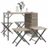 Set mobilier de grădină, pliabil, 5 piese, maro, poliratan  GartenMobel Dekor