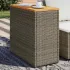 Masă laterală de grădină blat lemn gri 58x27,5x55 cm poliratan GartenMobel Dekor