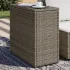 Masă laterală grădină, blat sticlă, gri 58x27,5x55 cm poliratan GartenMobel Dekor