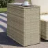 Masă laterală grădină, blat sticlă, gri 58x27,5x55 cm poliratan GartenMobel Dekor