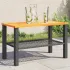 Masă de grădină, negru, 180x90x75 cm, poliratan și lemn acacia GartenMobel Dekor