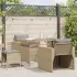 Set canapea de grădină cu perne, 4 piese, gri, poliratan GartenMobel Dekor