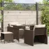 Set canapea de grădină cu perne, 4 piese, gri, poliratan GartenMobel Dekor
