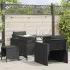 Set canapea de grădină cu perne, 4 piese, gri, poliratan GartenMobel Dekor
