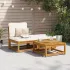 Set mobilier de grădină cu perne, 3 piese, lemn masiv acacia GartenMobel Dekor