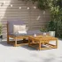 Set mobilier de grădină cu perne, 3 piese, lemn masiv acacia GartenMobel Dekor