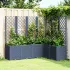 Jardinieră de grădină cu spalier, albastru gri, 160x160x140 cm, PP GartenMobel Dekor