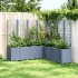 Jardinieră de grădină cu spalier, albastru gri, 160x160x140 cm, PP GartenMobel Dekor