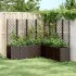 Jardinieră de grădină cu spalier, albastru gri, 160x160x140 cm, PP GartenMobel Dekor